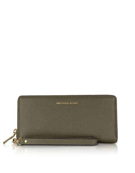 michael kors continental wallet olive|Michael Kors army green wallet.